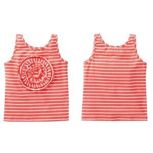 Kate Spade New York Rosette Rose Striped Applique Tank Top NEW Toddler Girls 2